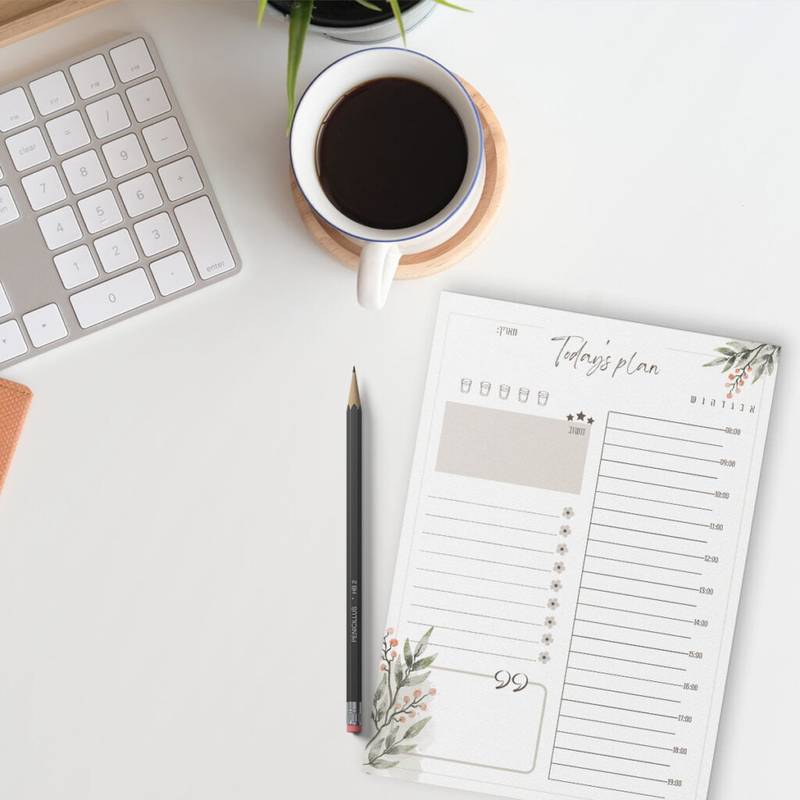 לוח תכנון יומי | דגם פרח
